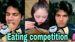 Eating competition in siblings be like | #Shorts