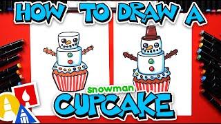 How To Draw A Cupcake Snowman