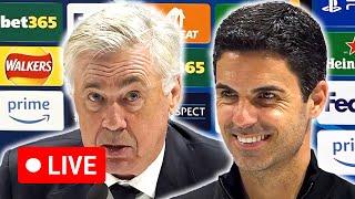  LIVE | Mikel Arteta and Carlo Ancelotti post-match press conference | Arsenal 3-0 Real Madrid