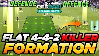 PES 2021 | FLAT 4-4-2 KILLER FORMATION!