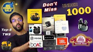 Best Earbuds Under 1000 on Amazon & Flipkart Big Diwali Sale️Don’t Miss️Best TWS Under 1500-1000