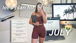 JULY RESET ROUTINE: setting july goals + planning for another BUSY month! My monthly reset routine!