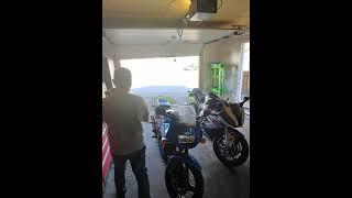 Preparing the motorcycles for the road BMW S1000RR and 2009 Ninja 500R #kawasakininja #bmws1000rr