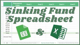 Make a Sinking Fund Spreadsheet in Google Sheets and Excel