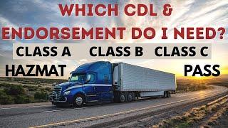 TYPES OF CDL AND ENDORSEMENT