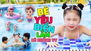 Biển to lắm bé chẳng dám tắm đâu  BÉ YÊU BIỂN LẮM - BÉ KHÁNH VY || Ca Nhạc Thiếu Nhi Mầm Chồi Lá