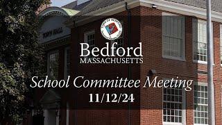 School Committee Meeting 11/12/24