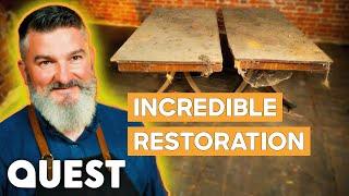 Expert Carpenter Rescues A Pair Of Antique Mahogany Tables | Salvage Hunters: The Restorers