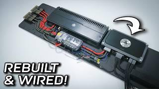 Car Audio Amplifier Rack REBUILD! HOW TO wire multiple amps & add fuse blocks!