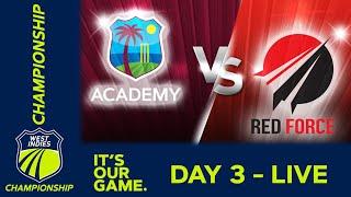  LIVE WI Academy vs Trinidad & Tobago - Day 3 | West Indies Championship 2025 | 7th March