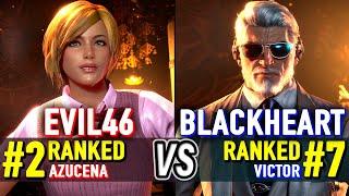 T8  EVIL46 (#2 Ranked Azucena) vs BLACKHEART (#7 Ranked Victor)  Tekken 8 High Level Gameplay