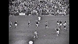 Last 5 minutes of Round 5 1963 Collingwood v Melbourne at Victoria Park. May 18th 1963. Channel 9