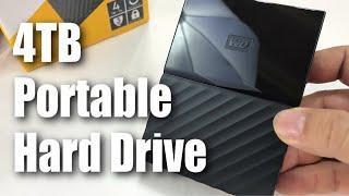 WD 4TB My Passport USB 3.0 Portable External Hard Drive Unboxing