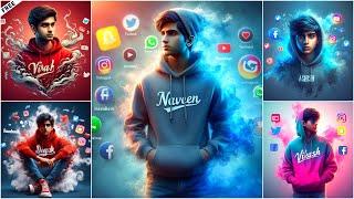 Viral Creative Social Media Boy Ai Name Images | Bing ai viral editing | Bing image creator tutorial