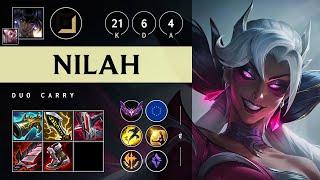 Nilah ADC vs Swain: Quadra Kill, Legendary - EUW Master Patch 14.24