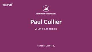 Economist Profile: Paul Collier