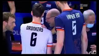 Allenatore italiano BESTEMMIA fortissimo durante il timeout - Roberto Piazza Olanda pallavolo volley