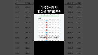 미국주식투자 환전하는법 언제하는게 좋을까?