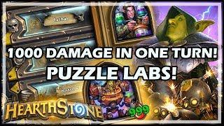 1000 DAMAGE IN ONE TURN! PUZZLE LABS! - Boomsday / Puzzle Labs / Hearthstone