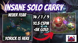 Destroying with Yorick Jungle in Master 400LP Korean SOLO QUEUE!