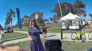 EXTREME KAREN DEMANDS  SIGN GUY LEAVE SIDEWALK CAUSE SHE OWNS IT!! ANDY SHEETS PUNTA GORDA  FL