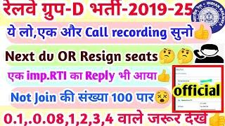 RRC GROUP -D BIG UPDATE, एक और Call recording सुनो, एक imp Rti का reply भी आयाgood news️