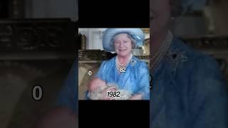 The Queen Mother with her great grandson, Prince William #princewilliam #queenmother #royalty #uk