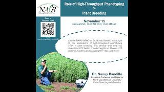 High-Throughput Phenotyping in Breeding Programs: Insights from Pulse Breeding Program