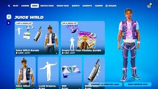 NEW Juice WRLD Skin BUNDLES & EMOTES Item Shop Fortnite! (Plus FREE Outfit)