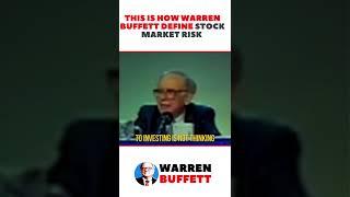 This is How Warren Buffett Define Stock Market Risk #shorts #warrenbuffett