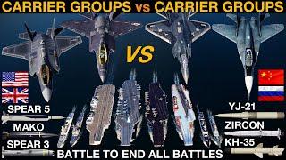 2027 US & UK Carrier Groups vs 2027 Russian & Chinese Carrier Groups (Naval Battle 137) | DCS