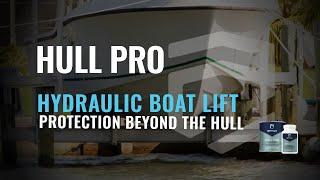 Armus Hull Pro on Hydraulic Boat Lift - by Marine Armour