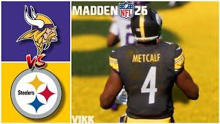 Vikings vs Steelers Week 4 Simulation (Madden 26 Rosters)