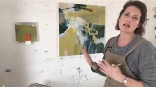 Live studio painting - artist thoughts during an abstract painting