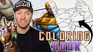 Professional ARTIST vs CHILDREN'S Coloring Book..? | THANOS