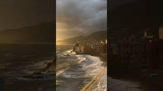 Sunrise in Camogli, Italy   #viralvideo #sunrise #italy #camogli #seashore