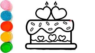 How To Draw A Valentine's Cake | Valentine's Day Cake Ideas