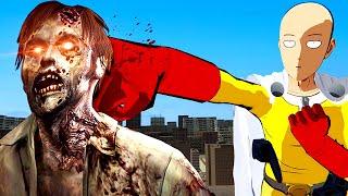 One Punch Man DESTROYS Zombies in VR - Bonelab Mods Gameplay