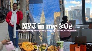 Life in NYC in my 20s | Shopping in SoHo, Luxury unboxing, Vanity tour, Eataly date, and more