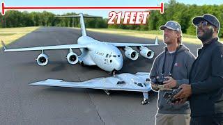 Flying The World's Biggest R/C Planes With Tyler Perry and RamyRC!!!