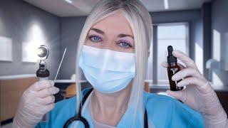 ASMR Ear Exam & Deep Ear Cleaning - Otoscope, Amazing Fizzy Ear Drops, Picking, Gloves, Brushing