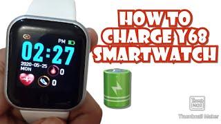 HOW TO CHARGE Y68 SMARTWATCH | ENGLISH