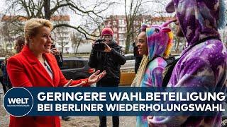 WAHL IN BERLIN: Ruhiger Start der Wiederholungswahl - geringere Wahlbeteiligung