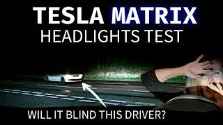 Tesla’s new MATRIX Headlights on 2024 Model 3 Highland HW4 first test review.