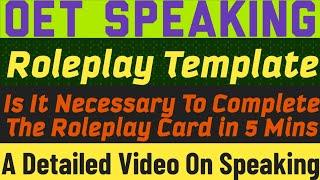 OET Speaking Role play Template|OET Speaking Strategies|OET Speaking Tips|OET Speaking Medicine OET|