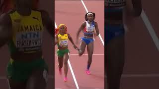 USA vs Jamaica - Sha'Carri Richardson vs. Shericka Jackson - 4x100 M race #4x100m #athlete #race