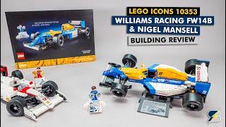 LEGO Icons 10353 Williams Racing FW14B & Nigel Mansell set detailed building review & comparison