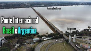 Ponte Internacional de Uruguaiana / Divisa Brasil com Argentina / Imagens de drone