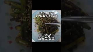 일주일 밥상이 든든한 고추장 마늘쫑볶음
