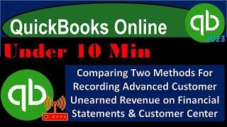 Comparing Two Methods For Recording Advanced Customer Unearned Revenue on Financial Statements